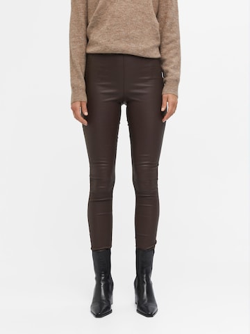 OBJECT Skinny Leggings in Braun: predná strana