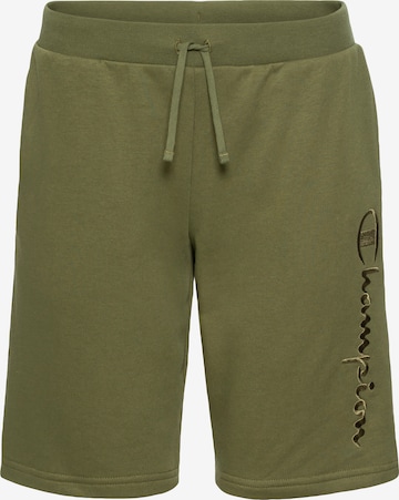 Champion Authentic Athletic Apparel Workout Pants in Green: front