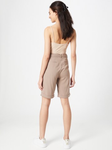 ESPRIT Regular Pleat-Front Pants in Brown