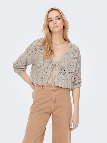 ONLY Knit Cardigan 'Beach' in Beige: front