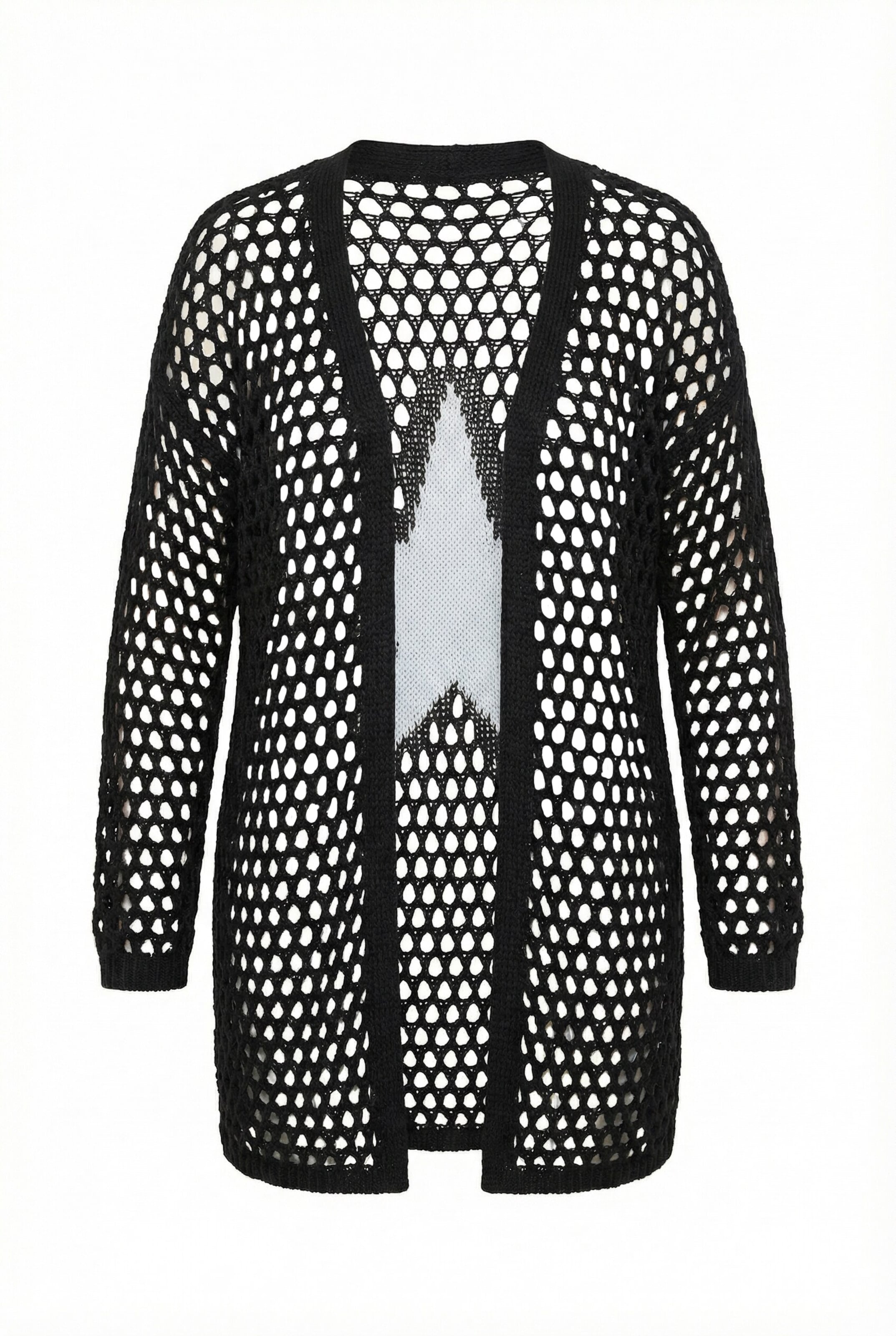 Angel of Style Strickjacke in Schwarz: Vorderseite