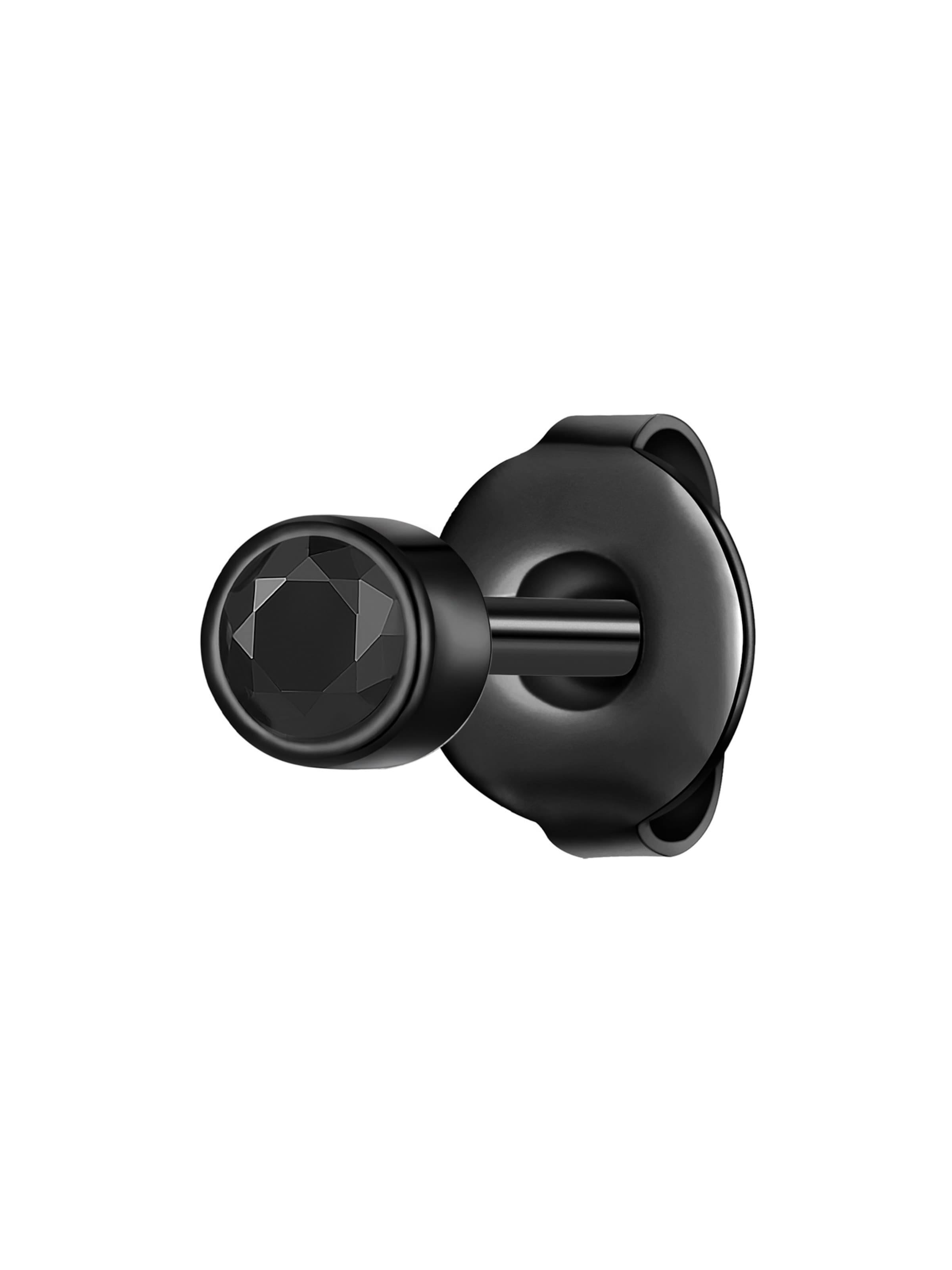 Boucles d'oreilles True Rebels en noir : devant