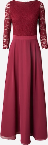 Robe de soirée SWING en rouge : devant