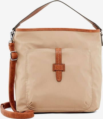 TOM TAILOR Schoudertas 'Reva' in Beige: voorkant