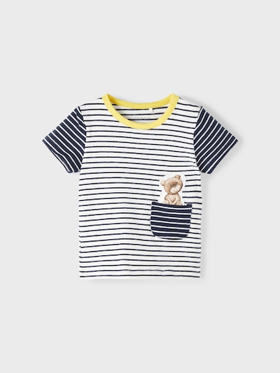 NAME IT Shirt 'DUNO' in navy / braun / gelb / weiß, Produktansicht