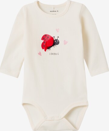 Tutina / body per bambino 'FUSSA' di NAME IT in beige: frontale