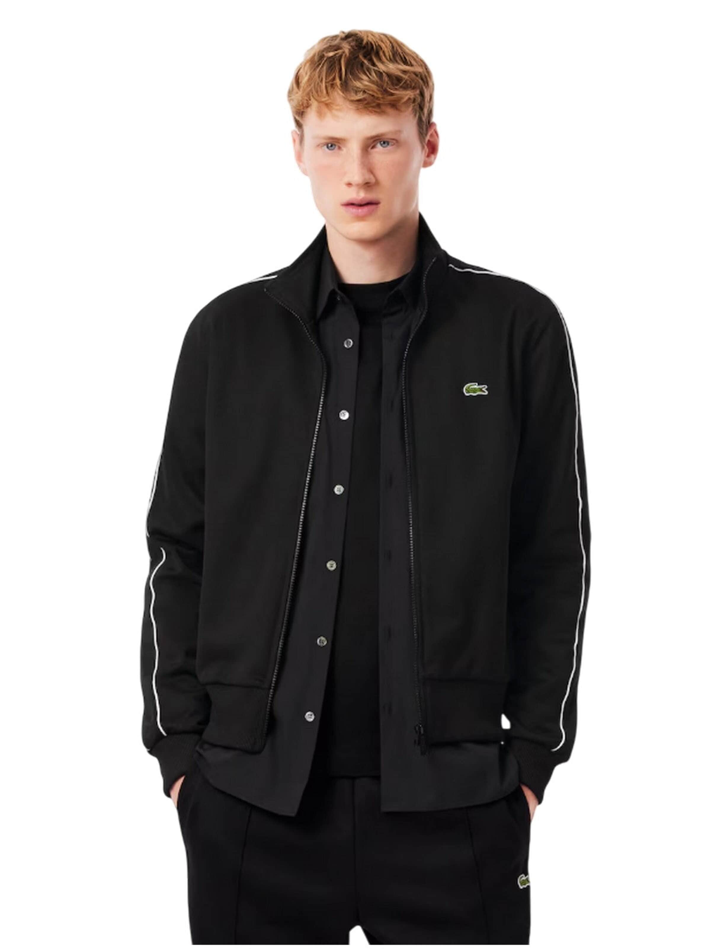 LACOSTE Sweatjacke‌‌‌‌‌ in Schwarz: Vorderseite
