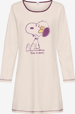 PEANUTS Nachthemd in Weiß: Vorderseite