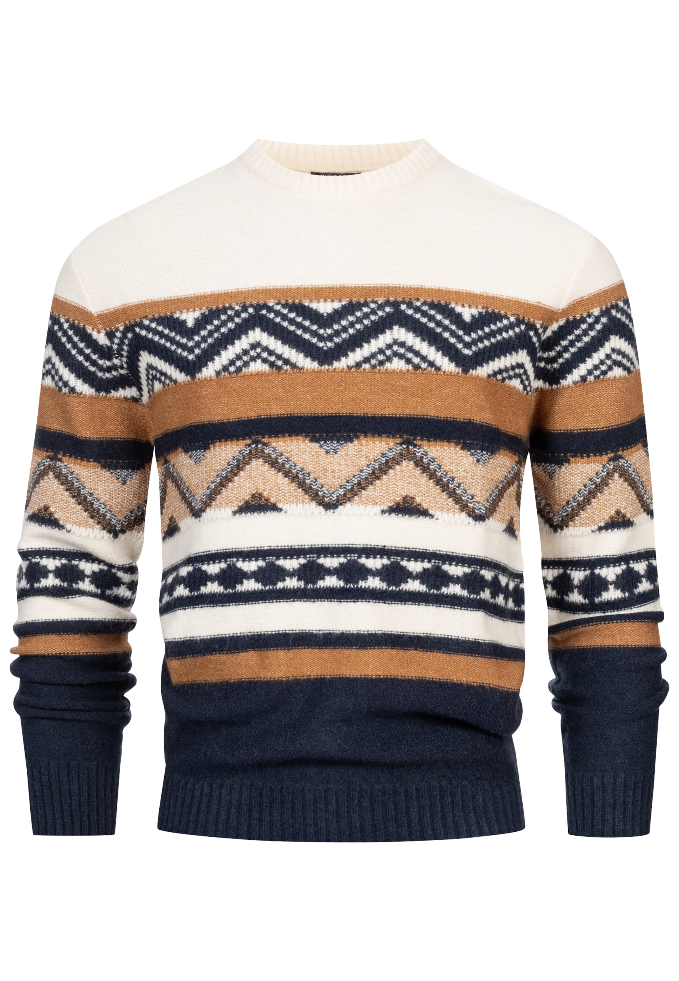 Pull-over 'Axton' INDICODE JEANS en mélange de couleurs : devant