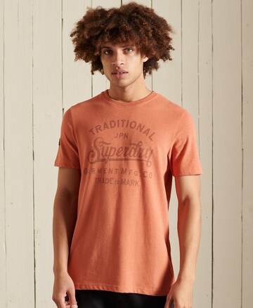 Superdry T-shirt 'Mountain' i orange: framsida