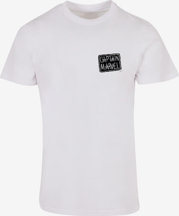 T-Shirt 'Captain Marvel' ABSOLUTE CULT en blanc : devant