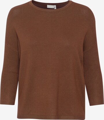 Fransa Sweater 'Blume' in Brown: front