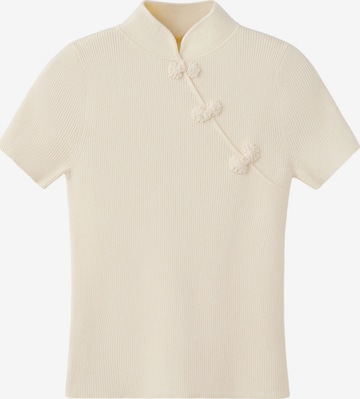 Pull-over 'SHOOU' MANGO en beige : devant