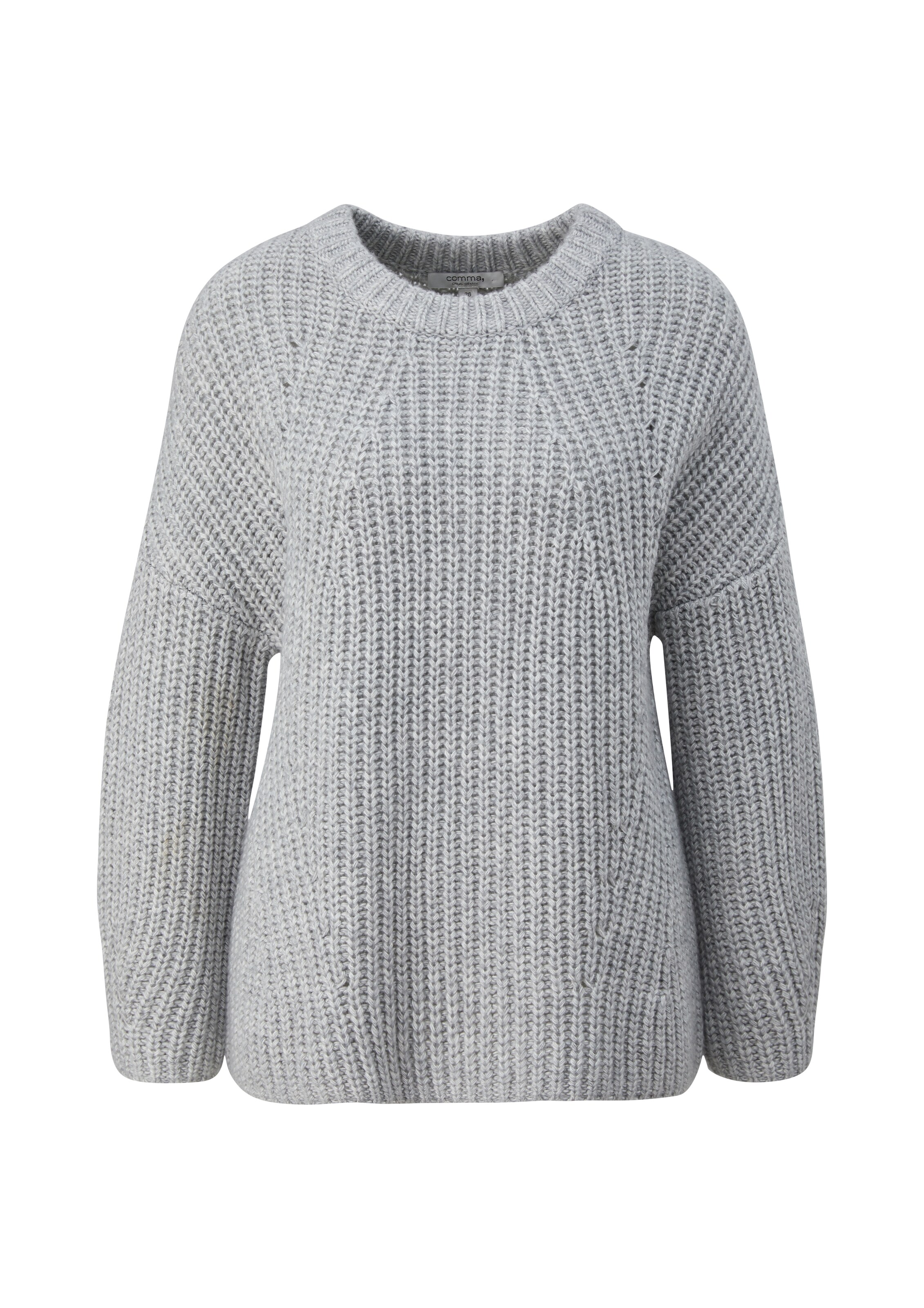 comma casual identity Pullover in Graumeliert 
