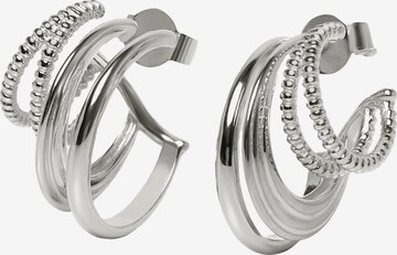 Stilnest Earrings 'Snake Tail' in Silver: front