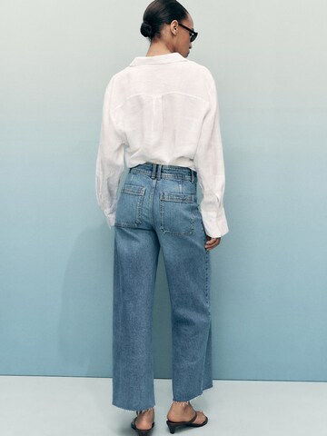 Wide Leg Jean 'CATHERIN' MANGO en bleu