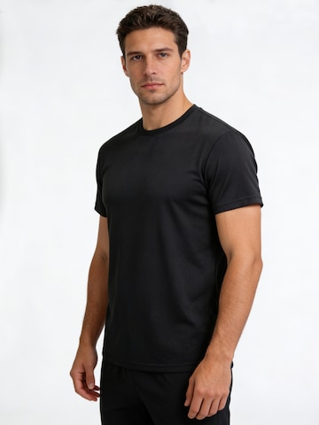 MEETWEE Performance Shirt '6 Pack Quick Dry Workout Shirts' in Black: front