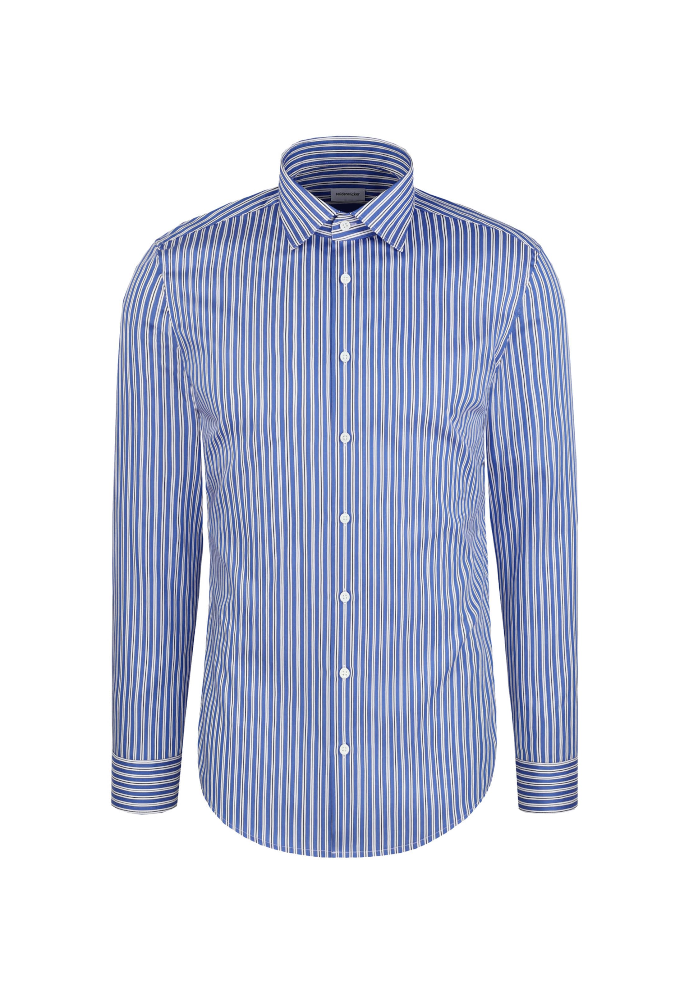 Coupe regular Chemise business 'Schwarze Rose' SEIDENSTICKER en bleu