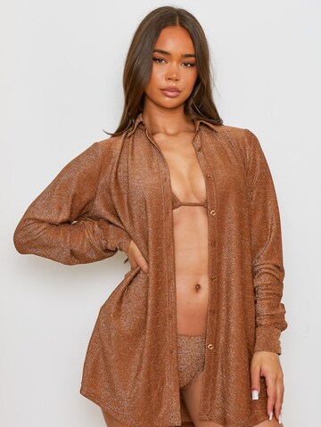 Moda Minx Bluse 'Lumiere' in Braun: Vorderseite