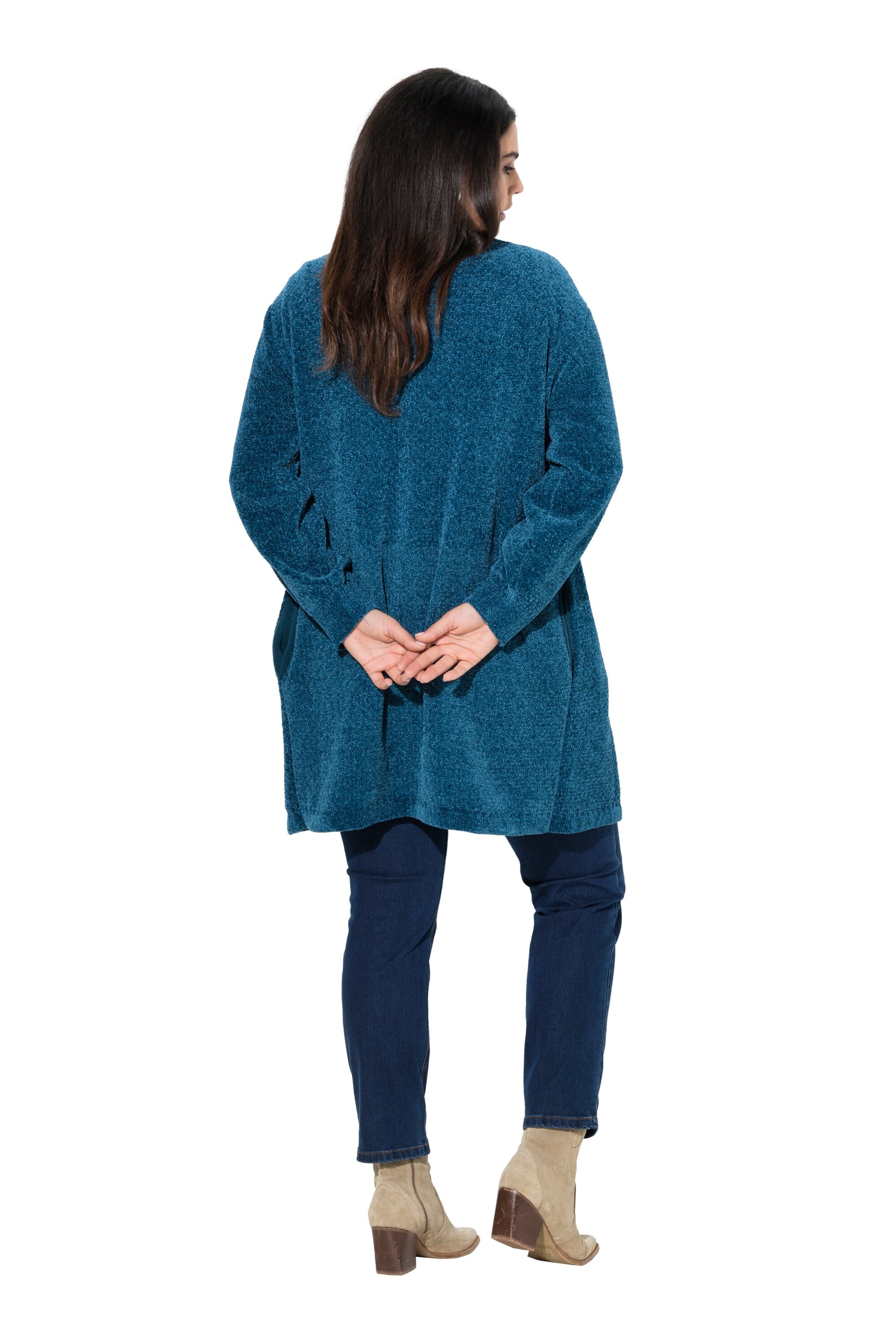 Ulla Popken Gebreid vest in Blauw