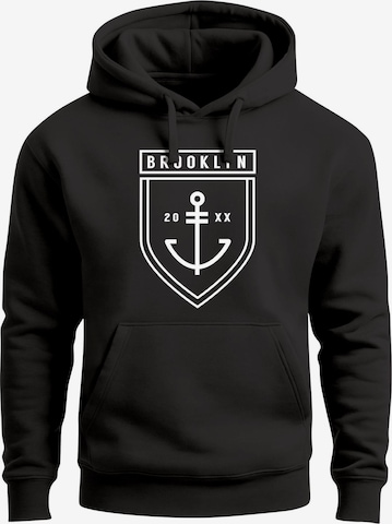 Neverless Sweatshirt 'Brooklyn Anker' in Schwarz: Vorderseite