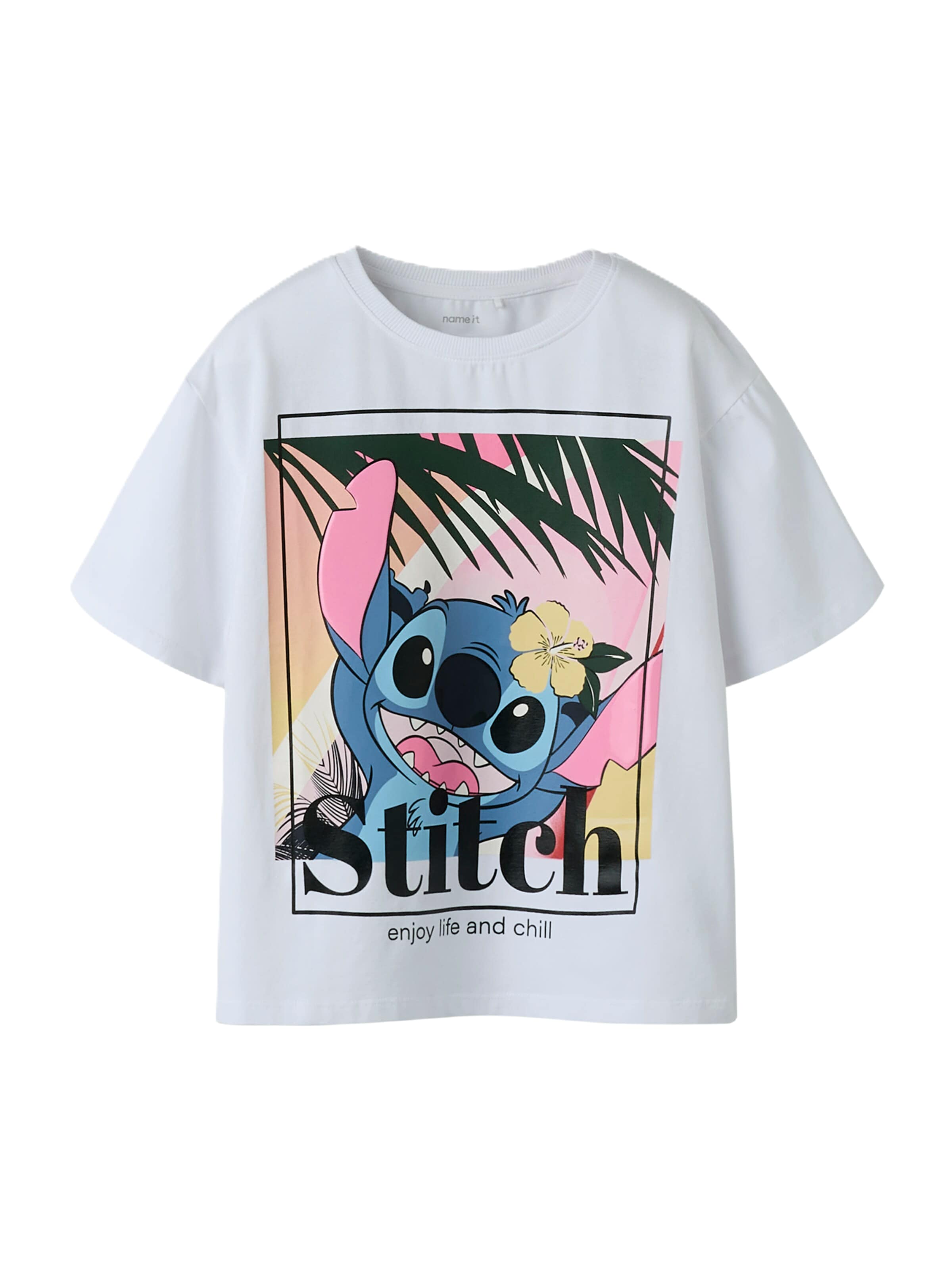 NAME IT Tričko 'NKFAFTINA STITCH' – bílá: přední strana