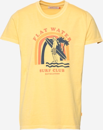 T-Shirt Revolution en jaune : devant