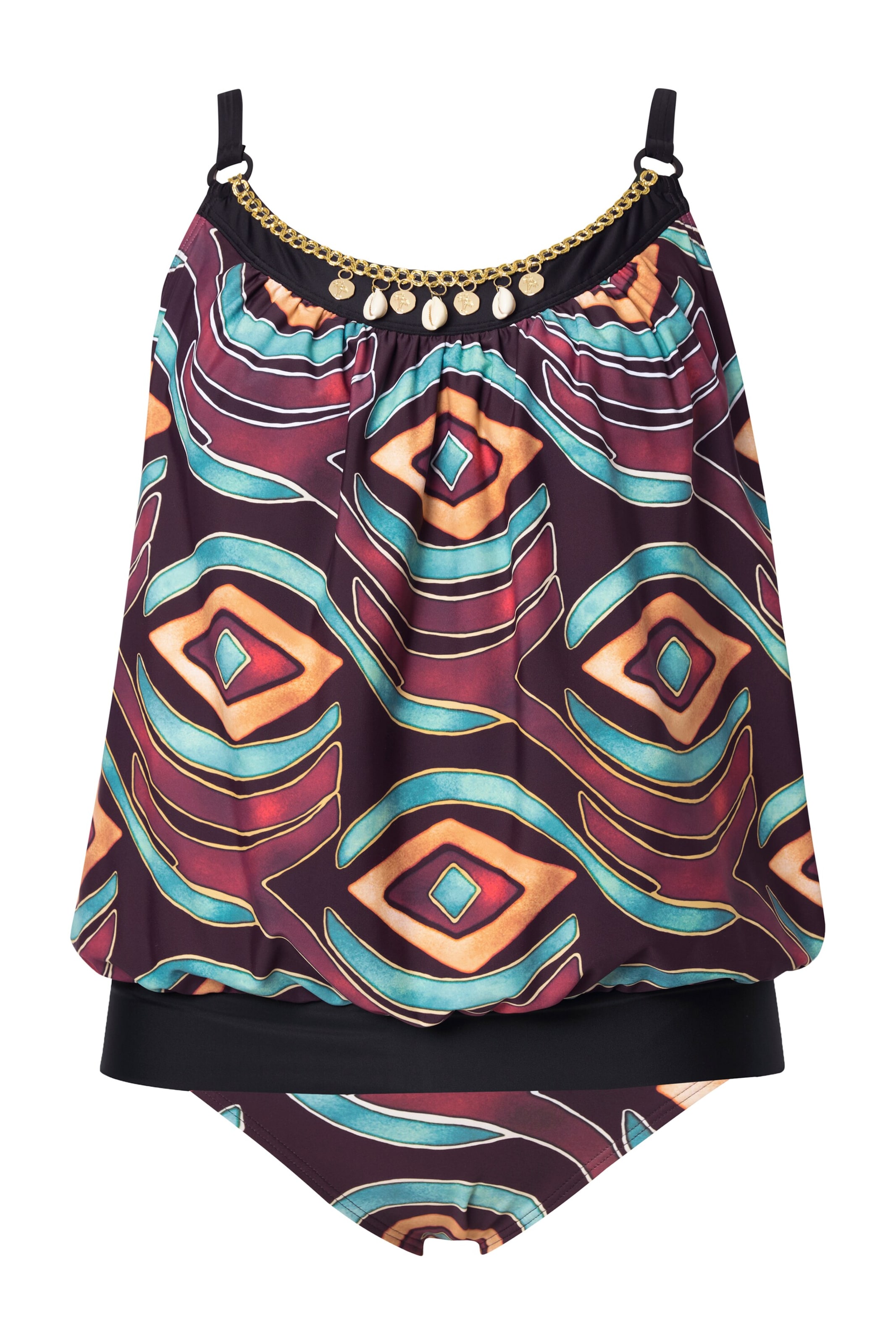 Ulla Popken Bikini in Schwarz: Vorderseite