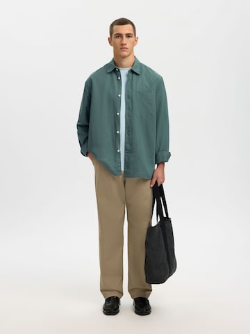 SELECTED - Ajuste confortable Camisa en verde