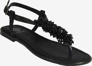 Desa - Sandalias de dedo 'Sandalen' en negro: frente