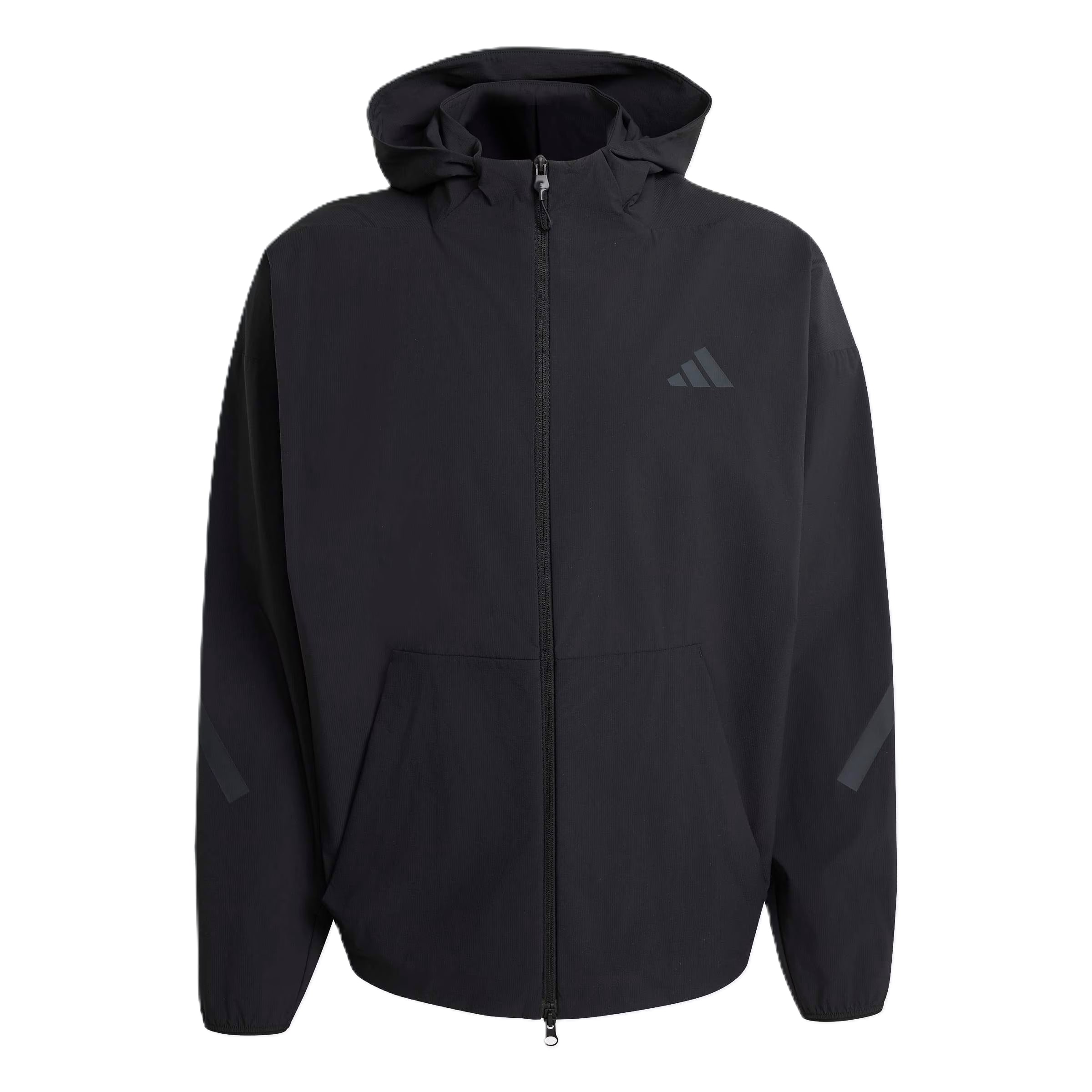 ADIDAS SPORTSWEAR Athletic Jacket 'Z.N.E. Woven Track' in Black: front