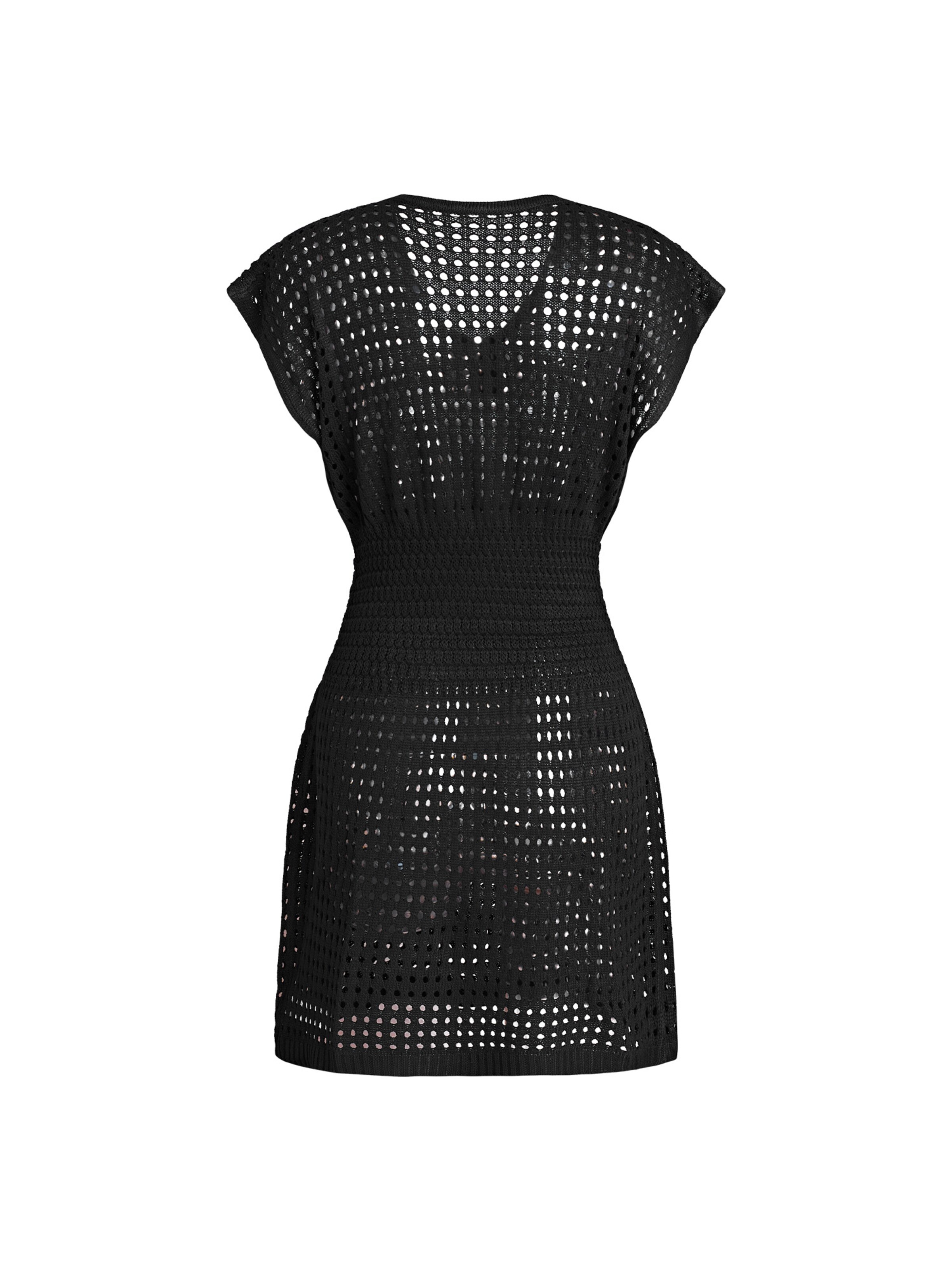 Cupshe Beach Dress 'Mini' in Black