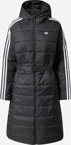 ADIDAS ORIGINALS Wintermantel 'Premium Long ' in Zwart: voorkant