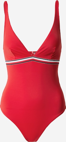 TOMMY HILFIGER Swimsuit 'PLUNGE' in Red: front