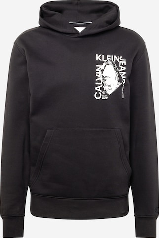 Calvin Klein Jeans - Sweatshirt em preto: frente