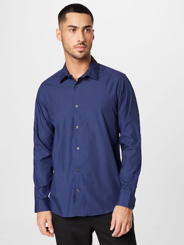 BURTON MENSWEAR LONDON Regular Fit Hemd in Blau: predná strana