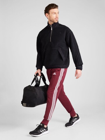 ADIDAS SPORTSWEAR Tapered Sports trousers 'Essentials' in Red