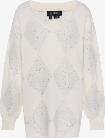 Pull-over usha BLACK LABEL en blanc : devant