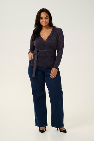 KAFFE CURVE Knit cardigan 'Ankre' in Blue