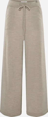 YOU LOOK PERFECT Wide leg Broek 'PANTS FRIDA - Weite Strickhose mit Taschen' in Grijs: voorkant