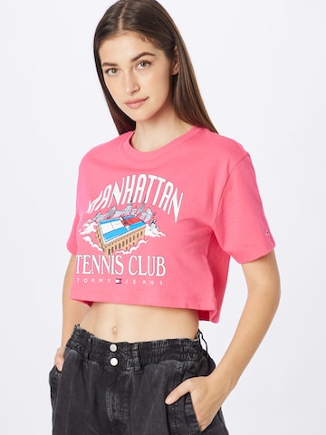 Tommy Jeans - Camisa em rosa: frente