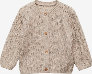 MANGO KIDS Gebreid vest 'AMA' in Beige: voorkant