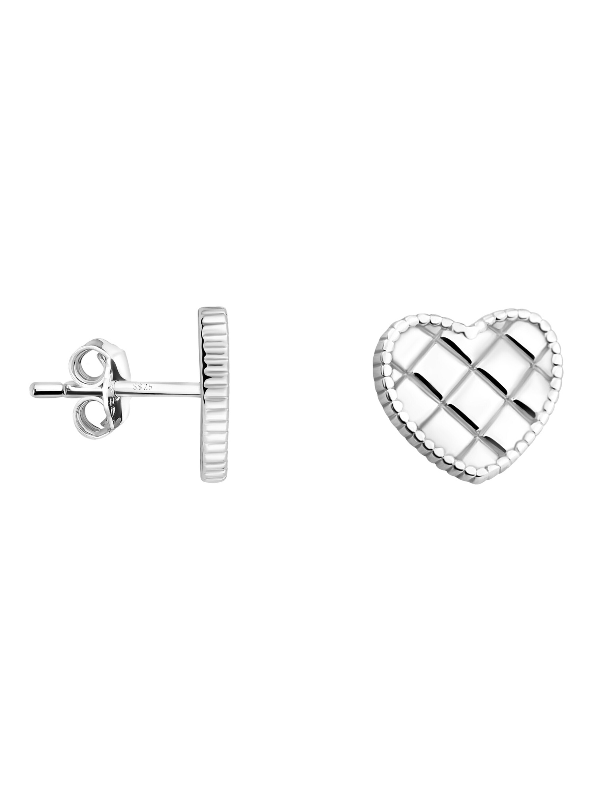 Sofia Milani Earrings 'Heart' in Silver: front