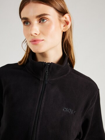 Jachetă  fleece funcțională de la DKNY Performance pe negru