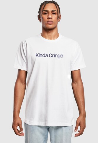 Mister Tee T-Shirt 'Kinda Cringe' in Weiß: Vorderseite