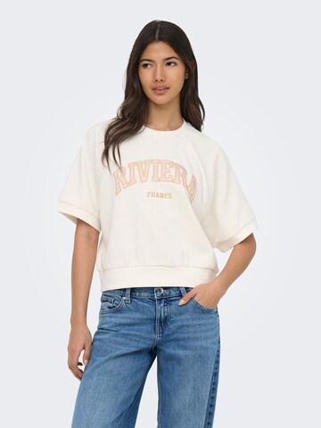 ONLY Sweatshirt 'ONLDaze' in Wit: voorkant
