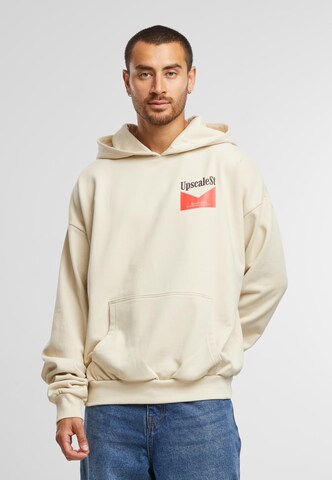 Mister Tee Sweatshirt 'Live Bold' in Beige