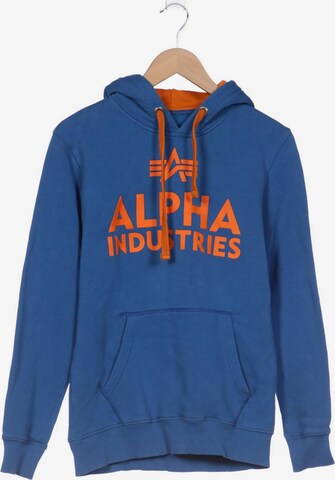 ALPHA INDUSTRIES Sweatshirt & Zip-Up Hoodie in S in Blue: front