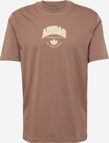 ADIDAS ORIGINALS Shirt 'VRCT' in Brown: front