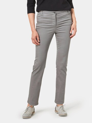Regular Pantalon 'Carla' Goldner en gris : devant